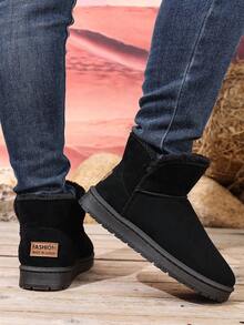 Męskie, jednokolorowe, codzienne, plażowe, imprezowe, podstawowe, eleganckie, vintage, do pracy, outdoorowe, w stylu western, gotyckim, tkane, z krzyżującą się podszewką, z frędzlami na krawędzi, gruba podeszwa, podwyższona wysokość, czarne, krótkie buty, ocieplane, futrzane buty śnieżne, proste, uniwersalne, ciepłe, zimowe rakiety śnieżne na plażę, wakacje, do szkoły, biura, na siłownię i na zewnątrz