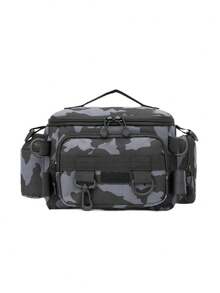 1pc New Multi-Functional Lure Fishing Bag, Waterproof & Wear-Resistant, Can Be Hung On Rod, Large Capacity Crossbody Fishing Tackle Bag