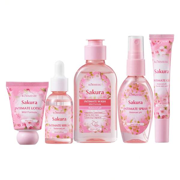 5-Piece Intimate Feminine Hygiene & Moisturizing Set, Fresh Fragrance, More Tightening & Smooth Light Beige, Enriched With Aloe Vera Extract And Niacinamide, Gentle Care, All-Day Protection. Exquisite Gift Box Packaging.