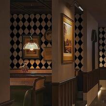 Retro Checkered Peel And Stick Wallpaper Black And White Wallpaper Vintage Plaid British Geometric Wall Paper Bathroom Kitchen Cabinet Contact Paper 17.3x78 - 17.3 英吋 x 78 英吋 + 黑色/白色 - 查看 3
