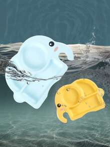 6pcs Cartoon Elephant Shaped Plate Set With Bowl, Spoon, Fork, Chopsticks, Cup, Student Divided Dinner Plate - Multicolor - View 5