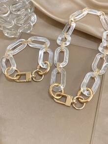 Bộ 2/1 vòng tay chuỗi mắt xích Acrylic trong suốt dành cho nữ, trang sức thời trang tiên phong quà tặng cho mẹ Giáng sinh Lễ tạ ơn Halloween Đám cưới Rave/Prom/Tiệc tùng/Hàng ngày/Bãi biển Phụ kiện Quà tặng cho kỷ niệm Ngày lễ tình nhân Trang sức Boho Quà tặng sinh nhật Phù dâu - Nhiều màu - Xem 8