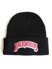 1pc Outdoor Warm Solid Color Knit Visor Beanie Hat, Suitable For Daily Wear And Skiing Fall Outfit - Red - View 8