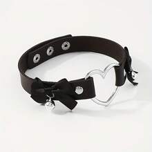 1 Piece Fashion Sweet Heart-Shaped Bell Necklace Choker - Suitable For Women's Daily Wear And Holiday Parties - Create A Fashion Jewelry Gift For Her - màu đen - Xem 6