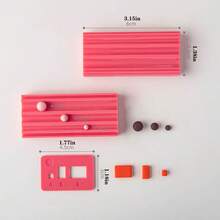 1pc/2pcs Soft Clay Round Mold, Handmade Clay Round Ball Beads Positioning Piercing Tool With Capacity Measure, Craft Tools For Beginner Soft Clay Jewelry Making - Hot Pink - View 16