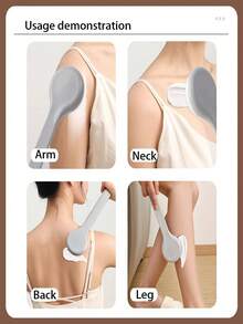 1 pièce Brosse ergonomique à long manche pour lotion corporelle - avec tampon éponge, atteint facilement les zones difficiles, exfoliation en douceur et hydratation, outil de soins de la peau quotidiens, application lisse et pratique