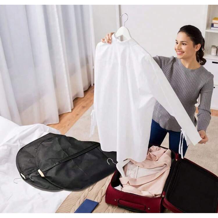 ¡RecomendadoMADIOLA – Portatrajes Bolsas Colgantes para Trajes, Sacos, Chamarras, Camisas, Blusas, Vestidos. Portador de Ropa para Viaje. Protector de Ropa con Ventana para closet. Funda de Ropa (set 2: 100x60cm)¡Top de Temporada - Novia_Blanco - Añade 4