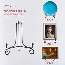 1pc Iron Display Rack, Metal Easel Frame, Gold Color Small Iron Art Display Stand, Can Display Cards, Cookies, Decorative Plates, Artworks