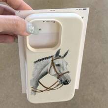 Funda de TPU con patrón de caballo blanco para 16 Pro, compatible con 16 Pro/14/16/15/13P/12/11, cubierta protectora duradera y anti-caída, simple y de alta estética - Colores mixtos - Ver 5