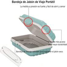 ón de Viaje, Bandeja deón de Baño Portátil con Bandeja Adecuada para Baño, Gimnasio (Gris) - Azul - Ver 4