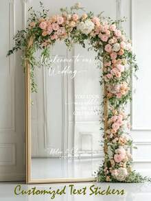 1 Stück Spiegel Aufkleber, Abzieh- und Klebbare Blumenmuster Aufkleber, halblackierte Oberfläche, geeignet für Badezimmer, Schlafzimmer, Kleiderschrank und Fenster - abnehmbarer Wohndekoration. Erhältlich in verschiedenen Farben: Schwarz, Weiß, Pink, Rot, Gelb, Gold, Mehrfarbig, Grün, usw.