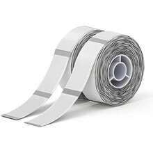 EASYTAO Etiquetas de Papel para D110 Impresora de Etiquetas Adhesivas, Adhesivos Impermeables Resistentes al Desgarro de Repuesto para D110 Label Printer(Transparente, 14 * 30MM+14 * 40MM) - Transparente - Ver 1