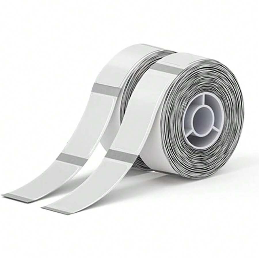EASYTAO Etiquetas de Papel para D110 Impresora de Etiquetas Adhesivas, Adhesivos Impermeables Resistentes al Desgarro de Repuesto para D110 Label Printer(Transparente, 14 * 30MM+14 * 40MM) - Transparente - Ver 1