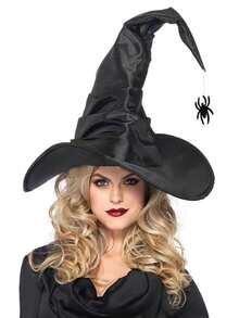 Halloween Witch Hat, Cosplay Party Black Witch Hat, Wizard Hat, Halloween Costume Accessories, Twisted Pleated Wizard Hat For Halloween Crown Party Decoration, Whether You Dress Up As A Witch, Wizard Or Any Other Character, This Witch Hat Is The Perfect Complement To Your Outfit. Its Classic Design And Colors Make It Easy To Match With Any Outfit, Making It A Must-Have Accessory For Any Halloween Celebration