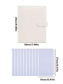 1pc Family Document Organizer With 10 Mini Pockets For Cash, Bank Cards And IDs Back To School,School Supplies,Savings Plan,Biweekly Savings Plan,10000 Savings Plan,Savings Strategy - A5 - View 15