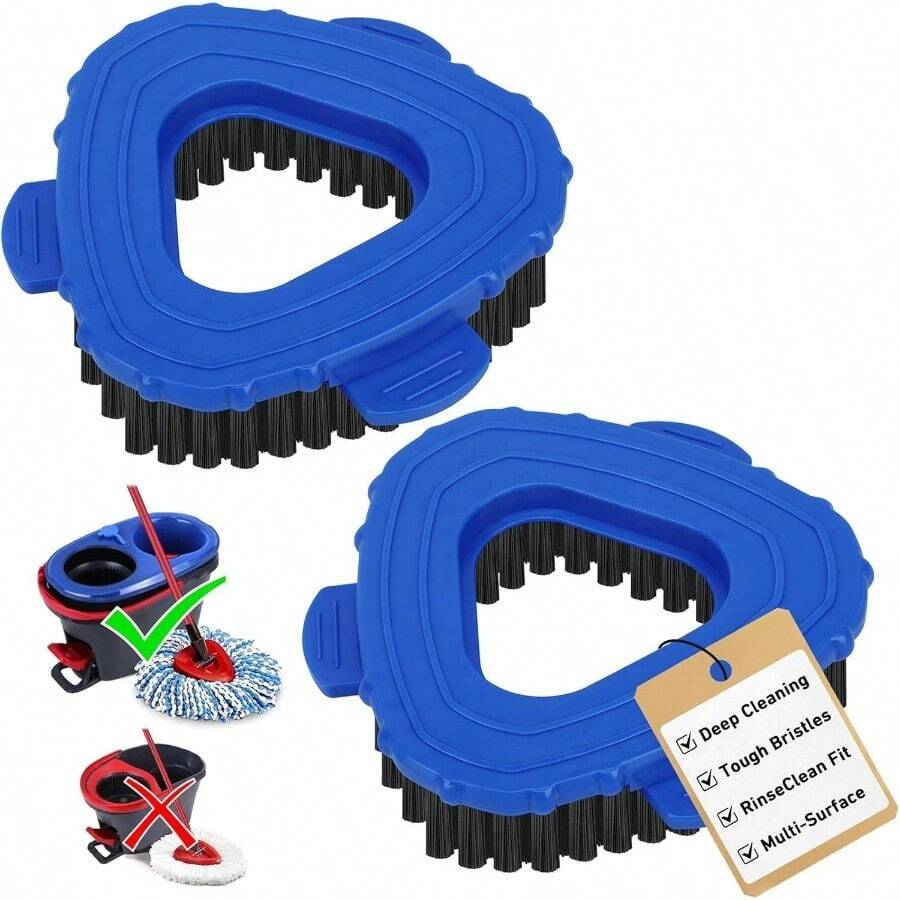 Spin Mop Scrub Brush O Cedar RinseClean 2 System U2013 O Ceda Scrub Brush Attachment 2 PC, Oceda Scrubber Mop Bathroom, Kitchen, Tile And Floor Cleaning - 2 - 查看 1