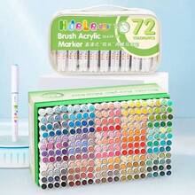 Marcadores de pintura acrílica recién actualizados, primer lanzamiento en línea. Tinta talla grande espesa, flujo talla grande suave, selección de colores talla grande completa. Adecuado para manualidades y suministros artísticos, se puede usar en plástico, vidrio, metal, bambú, lienzo, piedras, cerámica y textiles para manualidades, también adecuado para pintura artística profesional. Un regalo ideal para amigos y familiares.