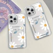 Funda de Teléfono Transparente con Patrón Floral Fresco y Moderno, Soporte para Tarjetas a Prueba de Golpes, Compatible con 15 Pro/15 Plus/15 Pro/15, 14 Pro/14 Plus/14 Pro/14, 13 Pro/13 Pro/13/13, 12 Pro/12 Pro/12/12, 11 Pro/11 Pro/11, XS/XR/XS/S - Colores mixtos - Ver 7