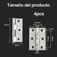 Bisagras para Puerta de Acero Inoxidable, 4 piezas Bisagras de puerta de hardware para puertas de armario (2,5 pulgadas) - 2 pulgadas - Ver 9