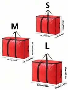 1pc Christmas Flower Wreath Storage, Holiday Decoration, Flower Wreath Accessories, Popular Zippers, Mobile Handles, Dust-Proof Storage Bags For Organizing