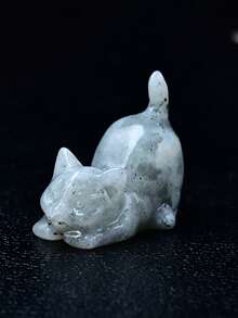 精美天然水晶雕刻猫咪，独特设计，蕴含能量的疗愈水晶宝石，能量疗愈冥想石，家居装饰及礼品，便携易带，亦可作为节日礼物，来自 CUPIDCRYSTAL 品牌 - 3.5cm翹屁股趴貓 - 查看 16