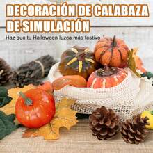 70 Decoraciones de Otoño, Calabazas de Halloween, Calabazas Decorativas de Otoño, Incluyendo Calabazas, Piñas, Bellotas y Hojas de Arce, Perfectas para Decoraciones de Halloween, Otoño y Acción de Gracias - 1 - Ver 3