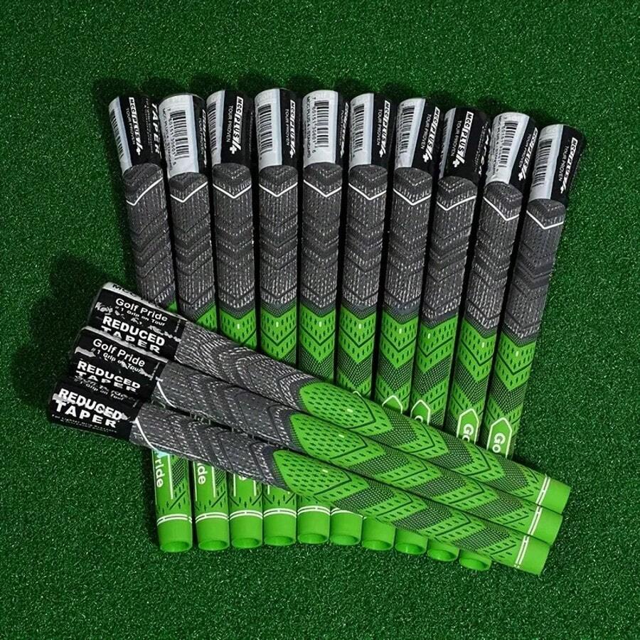 13pcs MCC Golf Grips, Golf Accessories Standard Midsize Size Grey Blue Red 60R Grip Pride