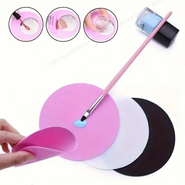 1/2 Stück faltbare Silikon Farbpalette - rund, wiederverwendbar, leicht zu reinigende Künstler Aquarell Mischplatte für Acryl- und Ölmalerei