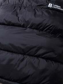 Nueva chaqueta acolchada para niños, cálida y a prueba de viento, serie negro y dorado, abrigo parka de otoño/invierno para niños y niñas