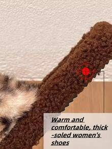 Pantuflas de leopardo de peluche, pantuflas de interior suaves y cómodas con suelas gruesas para mujer, pantuflas de peluche para el dormitorio, pantuflas de peluche de moda para mujer, pantuflas de peluche y piel sintética de leopardo con suelas de PU, cómodas pantuflas de interior, pantuflas de peluche beige para el hogar, nuevos zapatos de moda beige, pantuflas de peluche y piel sintética, cómodas pantuflas de piel sintética para mujer, pantuflas de interior casuales y abiertas de dedo para mujer - Beis - Ver 4