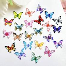 100Pcs Tiny Mix Butterflies Miniature - Fairy Garden Ornament, Micro Landscape DIY Crafts Decoration Gifts - Multicolor - View 10
