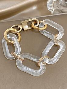 Bộ 2/1 vòng tay chuỗi mắt xích Acrylic trong suốt dành cho nữ, trang sức thời trang tiên phong quà tặng cho mẹ Giáng sinh Lễ tạ ơn Halloween Đám cưới Rave/Prom/Tiệc tùng/Hàng ngày/Bãi biển Phụ kiện Quà tặng cho kỷ niệm Ngày lễ tình nhân Trang sức Boho Quà tặng sinh nhật Phù dâu - Nhiều màu - Xem 6