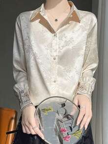 Women Blouses - Màu be - Xem 2