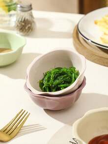 1 Stück/2 Stücke/4 Stücke kreative keramische Blumen-Rand Dip-Schälchen, hochwertige Fondue-Platte, Gewürz-Schälchen, Vorspeisen-Teller, Gewürz-Schälchen