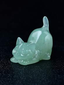精美天然水晶雕刻猫咪，独特设计，蕴含能量的疗愈水晶宝石，能量疗愈冥想石，家居装饰及礼品，便携易带，亦可作为节日礼物，来自 CUPIDCRYSTAL 品牌 - 3.5cm翹屁股趴貓 - 查看 18