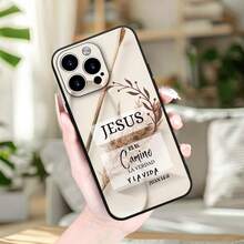 Simple Jesus is the Way Truth and Life John 146 Print All-Black Phone Case for Phone17 Pro MAX/11/12/13/14/15/15 Pro/15 Plus/15 Pro Max/X/XS Max/XR/11 Pro/12 Pro/13 Pro/14 Pro/12 Mini/13 Mini/11 Pro Max/12 Pro Max/13 Pro Max/14 Pro Max/14 Plus/6/6s/6 Plus/7/8/16 Pro/16 Plus/16 Pro Max  Galaxy A54/A14/A12/A13/A15/A32/A33/A24/A52S/S20/S21/S22/S23/S24/S23 Plus/S24 Ultra/S25/A15/A33/A23 Android phone case, essential for daily commuting, MagSafe support, less yellowing, Halloween gift, Virgin Mary Day sticker image UV printing, Independence Day gift, Christmas wallpaper image UV printing, Valentine's Day gift, Birthday gift for friends and family - Negro - Ver 3