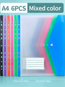 Portable File Bags,A4 Size High Capacity Loose Leaf File Bags(Hold 200 Sheets Of 70g Paper),Plastic Envelopes Binder Pocket 11 Holes Expandable Binder Folders For 2/3/4 Ring Document Pouch With Snap Button & Label Loose-Leaf Transparent For School Home Office (Side-Opening) Modern PP Material, 11 Holes Binding Rings, Expandable Buttons, Label Pockets Craft Supplies Portable Design