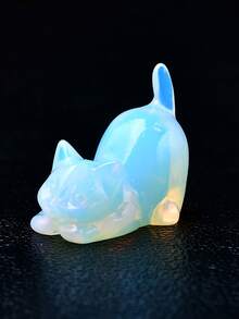 精美天然水晶雕刻猫咪，独特设计，蕴含能量的疗愈水晶宝石，能量疗愈冥想石，家居装饰及礼品，便携易带，亦可作为节日礼物，来自 CUPIDCRYSTAL 品牌 - 3.5cm翹屁股趴貓 - 查看 21