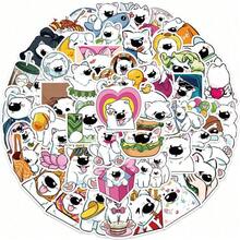 50PCS Cute Fun Cartoon Samoyed Graffiti Stickers Graffiti Creative Animal Stickers DIY Laptop Refrigerator Luggage Phone Case Decoration Stickers Toy Wall Decor Room Decor Wall Stickers Wall Sticker Home Decor