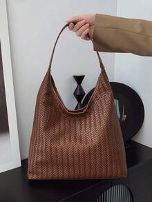 Fashionable Large Capacity Shoulder Bag For Women, Design Tote Bag - Coffee - View 5