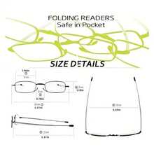 1 Pair Of Anti-Blue Light Reading Glasses With Folding Case - Suitable For IPad, Smartphones, E-Books Computer Glasses - Oval Lenses, Red/Blue Tint - Lightweight And Portable, Suitable For Office, Travel, Home Use - Compatible With Magnification Levels From +1.00 To +400.00 - Unisex, Tech Accessories, Fashionable Design, Small And Compact - 紅色的 - 查看 5