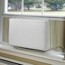 Adjustable Dual-Sided Dust Cover & Wind Guard For Indoor Air Conditioner, Elastic Band For AC Protection,Kitchen Decor,Household Items - White - View 2