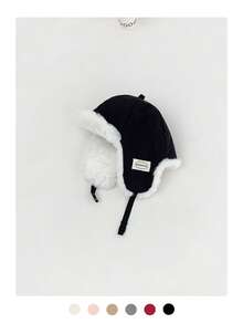 仿皮草 Ushanka 帽子，保暖护耳飞行员帽，男女复古飞行员帽，适合秋冬季骑自行车、滑雪、户外活动 - 彩色 - 查看 28