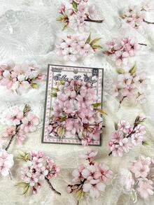 20pcs/Pack Vintage Flower PET Stickers, Multi-Size, For Scrapbooking, DIY Crafts, Photo Album Decoration - Multicolor - View 18