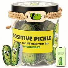 60 Positive Pickle Cards With Inspirational Quotes - Cute Pickle Illustrations, Perfect For Self-Motivation, Warm Gifts For Birthdays, Christmas, Graduations, Etc.- Durable And Reusable, Inspirational Greeting Cards| Interesting Design| Reusable Cards, Kimchi Gift - Green - View 10