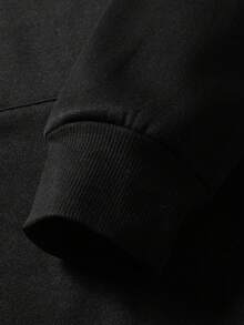 "Jesus Is King" Religious Graphic Hoodie Men's Hoodies, Printed Hoodies, Unisex Hoodies And Casual Hooded Sweatshirts. Featuring A Casual Style Design And Comfortable Fit - Simply Fantastic! Such Lovely Printed Hoodies, Vintage-Style Hoodies (250g Polyester Fiber), Graphic Hoodies, Unisex Y2K-Style Hooded Sweatshirts - 黑色 - 查看 4