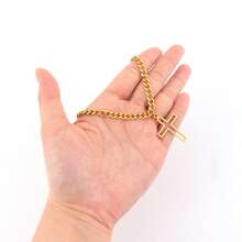 1件新款时尚镂空十字架吊坠不锈钢链项链（男士） - 十字架 - 查看 5