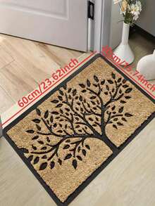 1 pezzo Zerbino con motivo albero della vita, tappetino piccolo con densità di 830g/㎡, tappeto d'ingresso, morbido e soffice, amichevole per la pelle, anti-pilling, facile da curare, lavabile in lavatrice, inodore, adatto per la decorazione della casa e della stanza