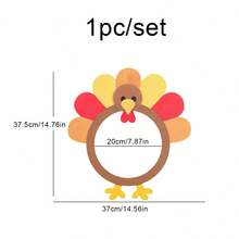 1 set de decorațiuni foto din pâslă cu dovleac, curcan și frunză de arțar pentru Ziua Recunoștinței