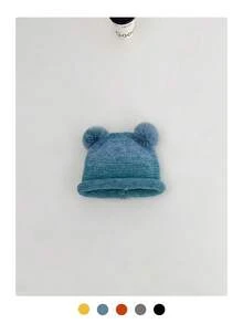 Cute Cat Ear Plush Hat, Thick Warm Ear Protection, Korean Sweet Makeup, Versatile Knit Cap, Autumn/Winter; Sweet Cute Cat Ear Plush Knit Hat, Warm, Versatile, Small Logo Knit Hat; Sweet Cute Cat Ear Plush Knit Hat, Warm, Versatile, Small Logo Knit Cap, Autumn/Winter